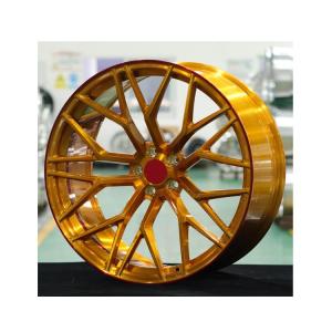 Wholesale VIRSRONWHEELE 22inch staggered brushed bronze custom forged wheels from china suppliers