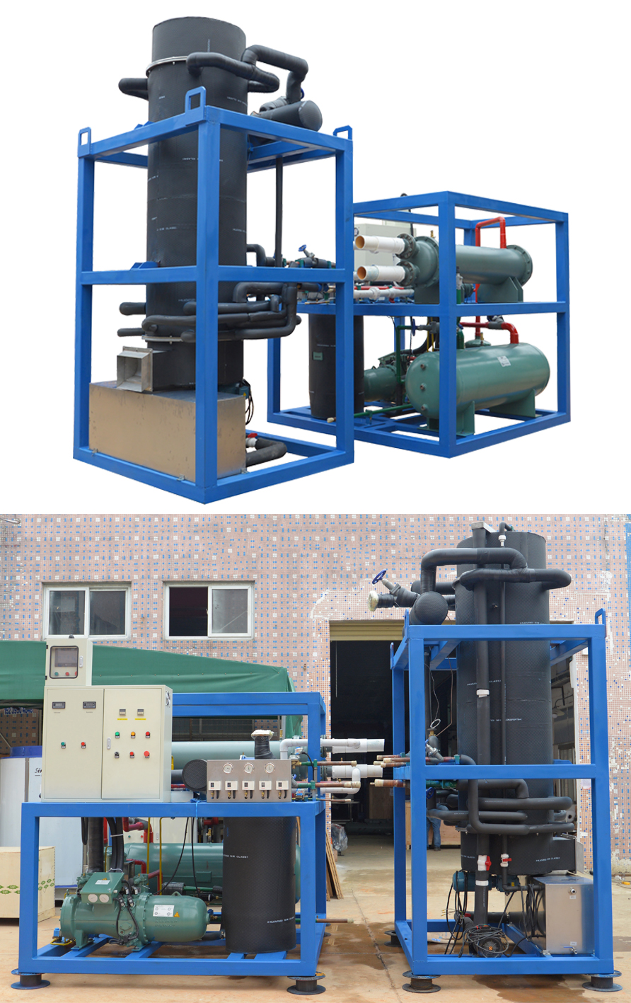 Water Inlet Pressure 0.1MPa-0.5MPa 2 Ton 1 Ton Blocks Making Ice Tube Machine for Industrial and Commercial in Philippines