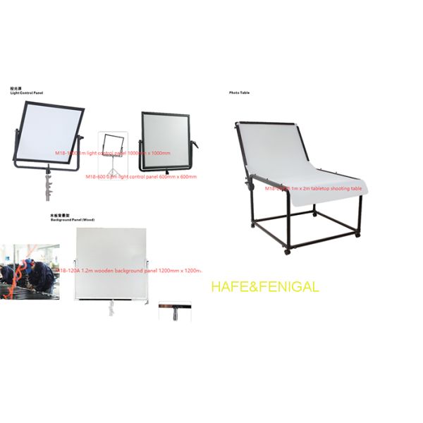 Light Control And Background System Kit Including Panel, Flag, Wood Background Frame