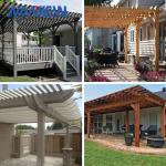 Waterproof Circular Pergola Patio Canopy Aluminum Alloy Profiles