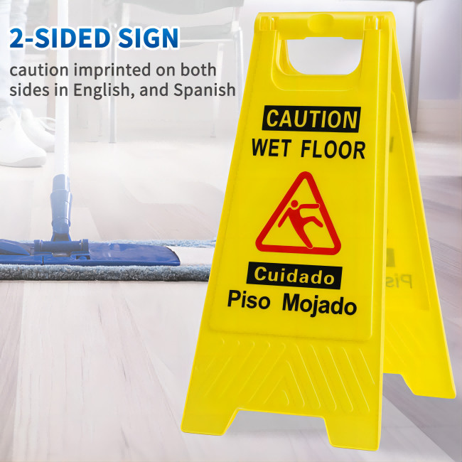 Hanging Standing Plastic Safety Caution Wet Floor Safety Signs 0.86kg