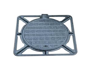 Wholesale GGG 50 Square Manhole Covers Ductile Cast Iron Anti Skidding With Hinge from china suppliers
