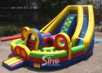 Outdoor Commercial Grade Kids Big Inflatable Obstacle With Double Slide Fit For