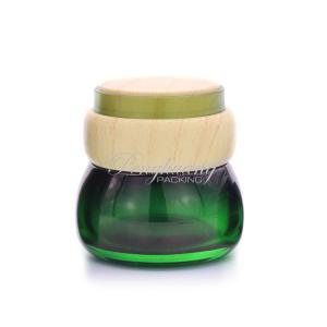 Wholesale 120ml 4oz Cream Glass Jars Green Color For Skin Care Products from china suppliers