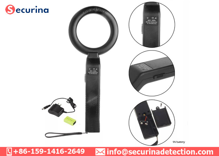 Ring Detection Area Hand Held Metal Detector Small Portable Body Scanner