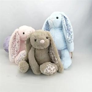Wholesale Blue Plush Rabbit Stuffed Toy Fluffy Baby Comforter Toy Doll Accompany Sleeping Cartoon from china suppliers