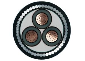 Wholesale CU / XLPE / SWA / PVC Steel Wire Armoured Power Cable Medium Voltage 3 Core 33KV from china suppliers