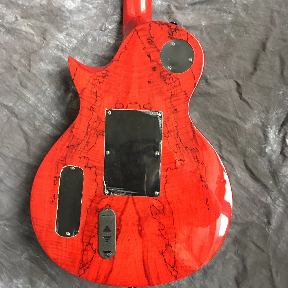 LP custom electric guitar with black floyed rose