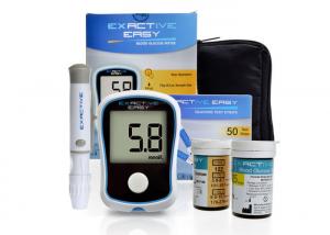 Wholesale Exactive Easy Blood Glucose Meter kit with 50 Test strips & Lancets Diabetes Kit from china suppliers
