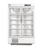 656L Ergonomic Double Glass Door Biomedical Pharmacy Vaccine Refrigerator Fridge