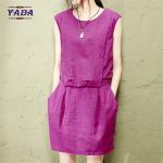 Slim solid color cotton linen vest women casual girls sexy night dress photos