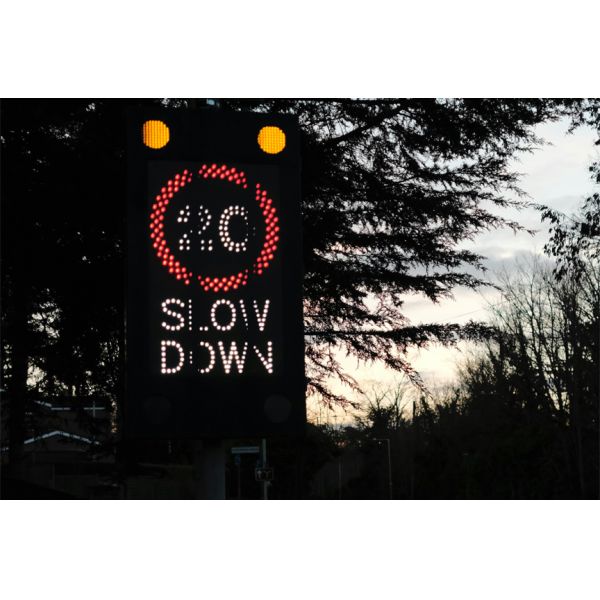 LED Speed Limit Sign in operational environment