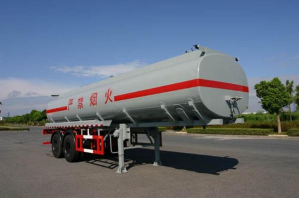 21400L 2x13T Fuwa Axles Stainless Steel Tanker Trailers / Petroleum Tank