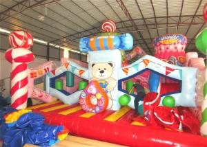Wholesale Digital painting inflatable candy house fun city big inflatable Christmas candy themed amusement park from china suppliers