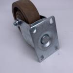 High Temperature Bakery Oven Rack Caster Wheel 5" Swivel Plate
