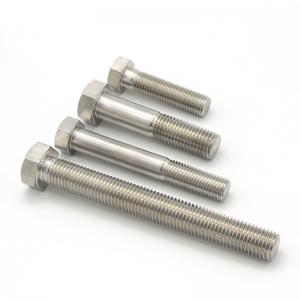 China DIN933 931 Hex Head Bolts And Nuts Nickel Alloy Inconel 600 601 625 825 Hex Bolt / Screws on sale