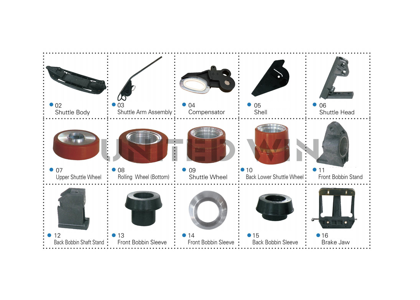 Shuttle Assembly Circular Loom Spare Parts SBY-8506S