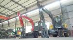 Construction Machinery Wheel Hydraulic Yellow Excavator 8 Ton Big Digger With