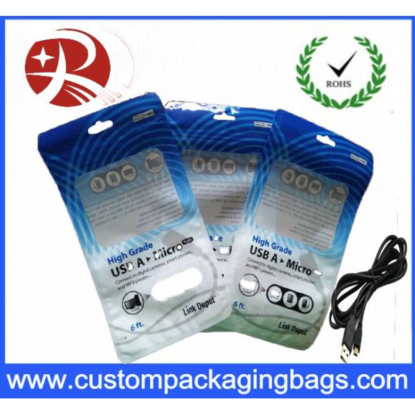Retail Plastic Package Bag / Boxes For Micro USB Charger Data Sync