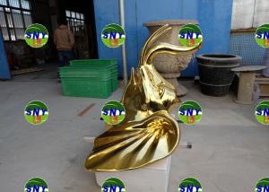 Wholesale animal golden elephant head statue/sculpture as decoration in hotel mall display model from china suppliers