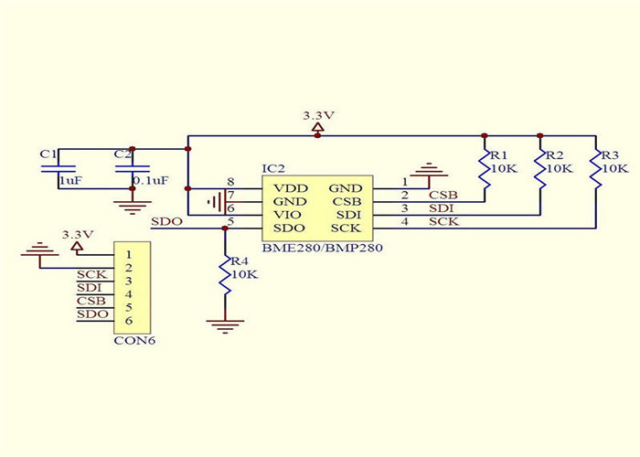 BME280 High Precision Arduino Sensor Module 1.2 V to 3.6 V Voltage For Atmospheric Pressure