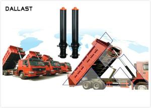 Wholesale RoHS Dump Trailer Hydraulic Cylinder , Welded Hydraulic Cylinders Plunge Long Stroke from china suppliers