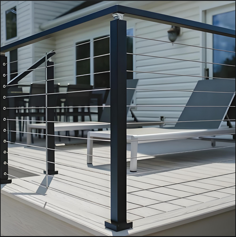 Modular Zinc Coated Balcony Safety Railing , UV Resistance Porch Railing Systems