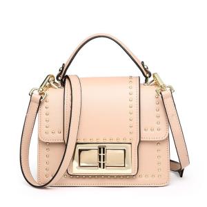 Wholesale Rivets Cross-body Bags Women's Handbags Fashion Genuine Cow Leather Flap Bag from china suppliers