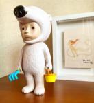 Varnished Cute Wooden Art Statue Doll With Birch Hardwood Birch Material
