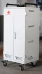 White Mobile Charging Cart Steel Material 60 Units Laptop Charging Cart