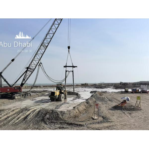 BVEM 2600 r/min rotation speed Vibroflotation Device mounted to excavator sharing hydraulic power system