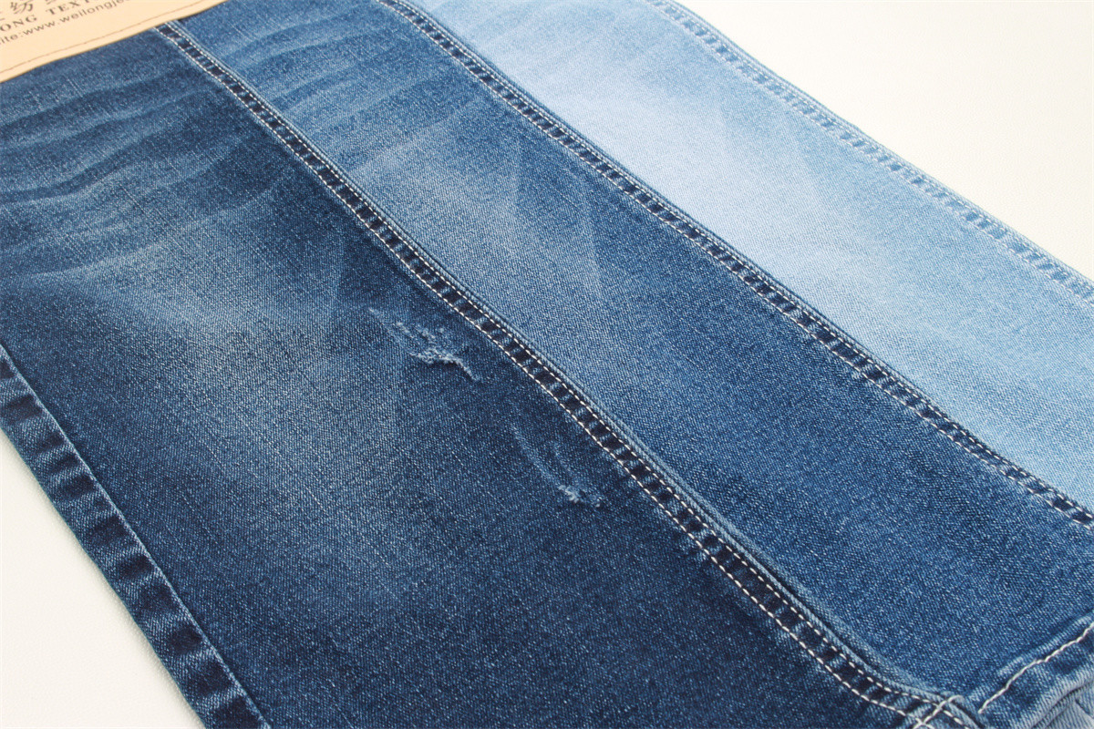 High Stretch Denim Fabric 10oz Cotton Polyester Rayon Jeans Textile 58/59''