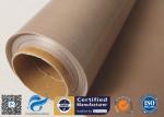 Tan PTFE Coated Fiberglass Fabric For Hot Press Anti Stick Purposes
