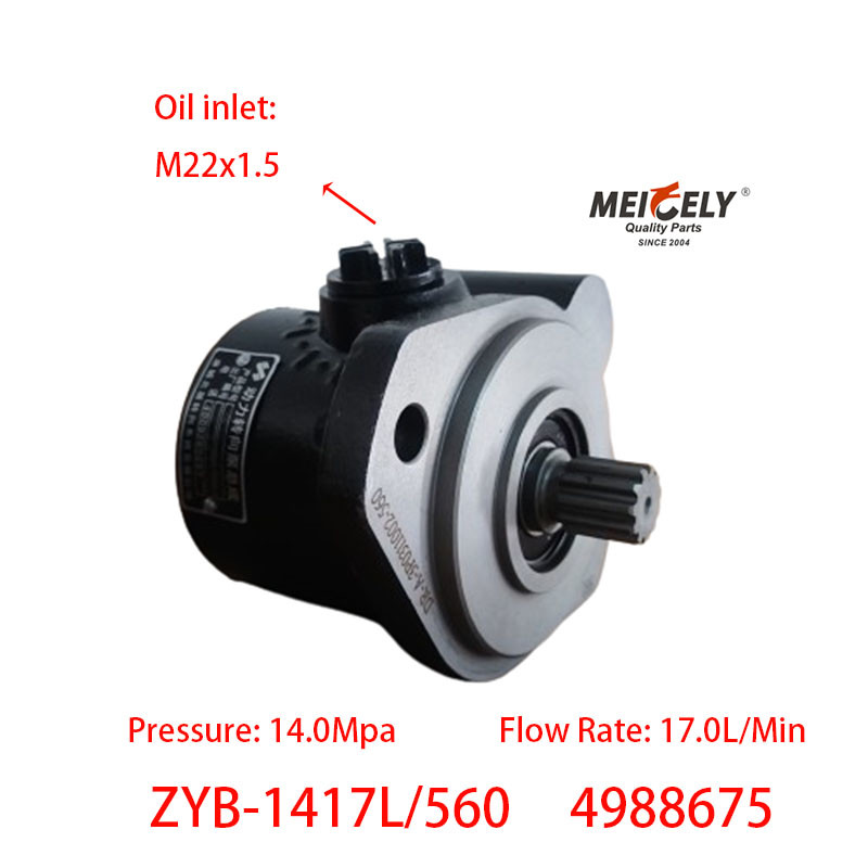 Cummins ISD ISDE 4BT Engine 4988675 Power Steering Hydraulic Pump