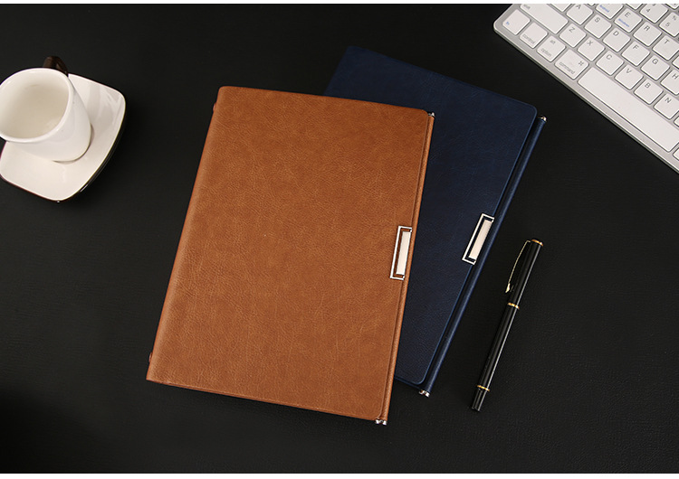 Customized A5 Business Notebook with Portable Loose-leaf Design and Leather Cover