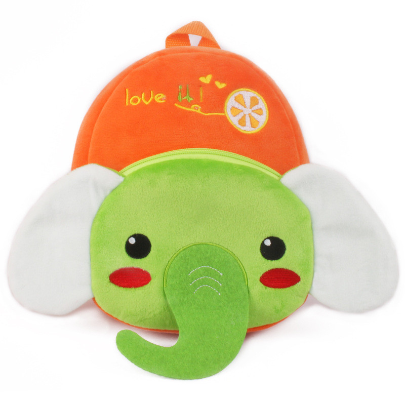 School 3D Cartoon Print Plush Kids Backpack Kindergarten Boys And Girls Mini