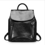 vintage knapsack oil wax cow leather double shoulder bags women travel bag