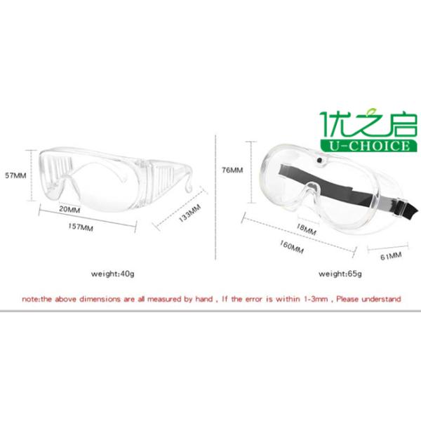 Goggles Anti Bacterial / Virus PPE Safety Goggles Recyclable Ce Approval