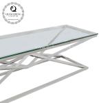 Glass Top 200x45x45cm Stainless Steel TV Stand For Living Home