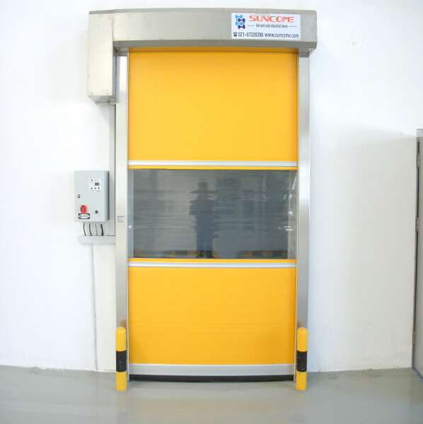 Industrial PVC High Speed Shutter Door Interior 304 Stainless Steel Frame