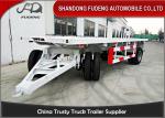 Farm Goods Transport Semi Flatbed Trailers With Towing Drawbar Carbon Steel