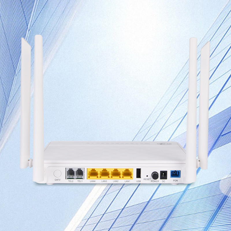 Dual Band FTTH 4Ge Port Fiber Epon Onu Modem Data Gepon Converter