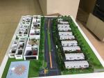 Physical scale model with interior furniture model layout landscape