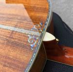KOA wood classic acoustic guitar,Life tree Ebony Fingerboard,Abalone inlays and