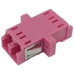 OM4 LC Duplex Fiber Optic Cable Adapter SC Simplex Cutout Flanged Violet Color