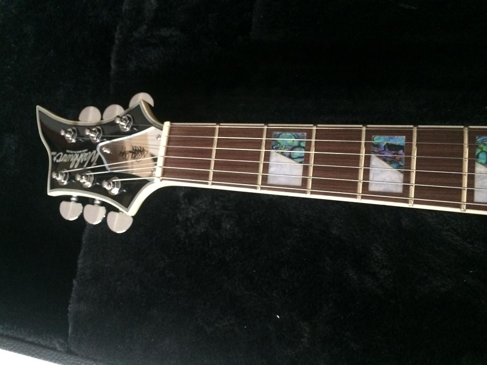 Wash6 strings abnormity signature model electric guitar mirror pickguard grover tuner custom guitar glossy black