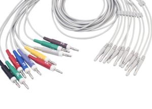 Wholesale Banana Clip Patient EKG Cable 4 Limb Lead Practical TPU PVC Material from china suppliers