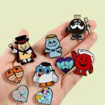Custom Logo Enamel Lapel Badges Cute Metal Emblem Gold Plated Badge