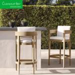 Hotel and Bar Stool Leisure Simple Style Courtyard Teak Wood Chair for Outdoor