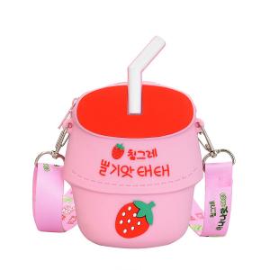 Wholesale Kwaii Silicone Pencil Case BPA Free Stationery Organizer Makeup Bag Crossbody Shoulder Purse Bag For Kids Christmas Gift from china suppliers